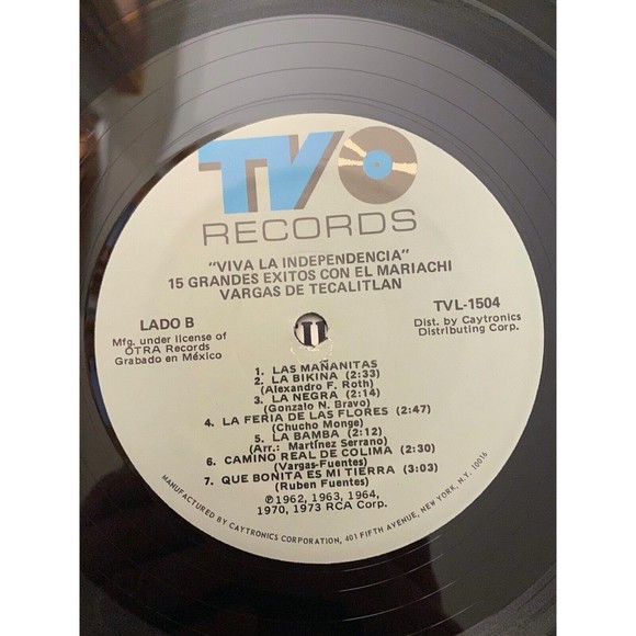 Viva La Independencia 15 Exitos De Celebración Mariachi Vargas de Tecalitlan LP - Picture 9 of 9